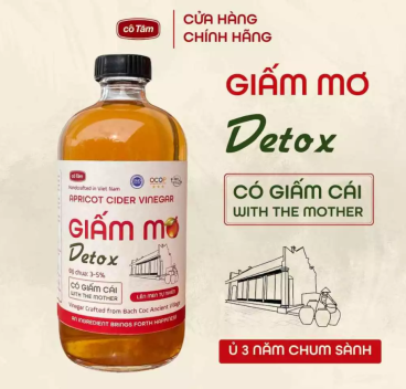 Giấm mơ Cô Tâm - GIẤM GIẢM CÂN - Dấm DETOX - Apricot Vinegar 500ml